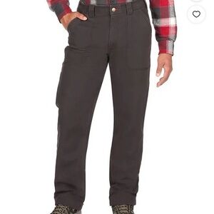 Coleman Men's Fleece Lined Pant Mens 36x30 Gray Warm Work Carpenter Cozy